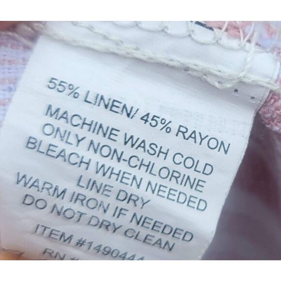 Briggs Multicolored Striped Linen Blend Tank Style Dress Size M/L - Picture 7 of 7